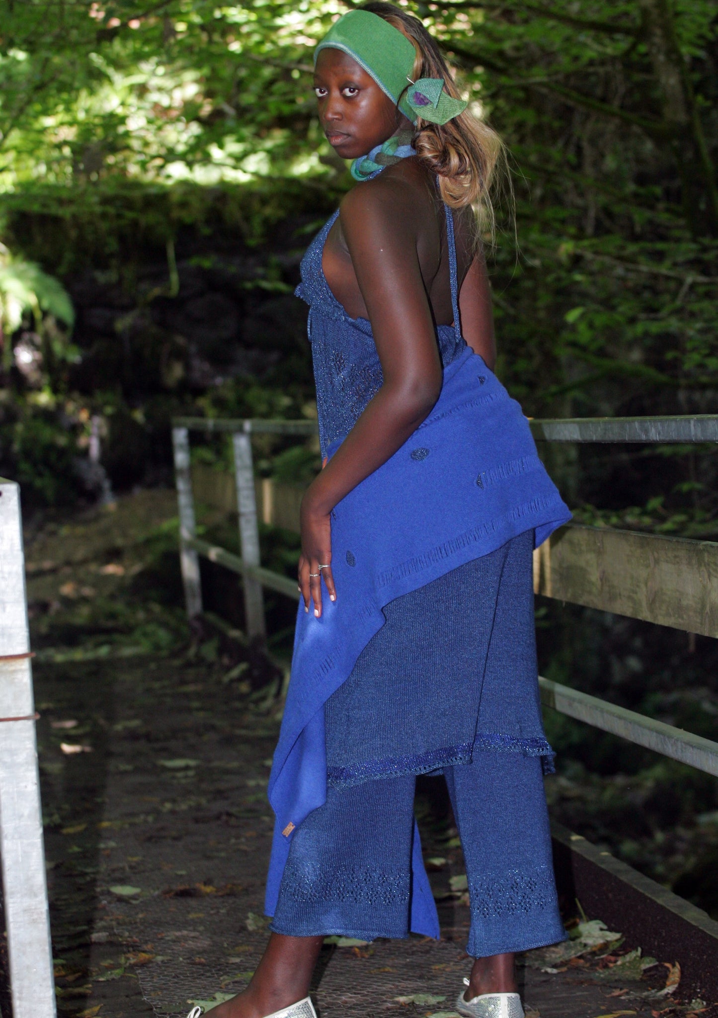 Halter Neck Dress with Lace Detail