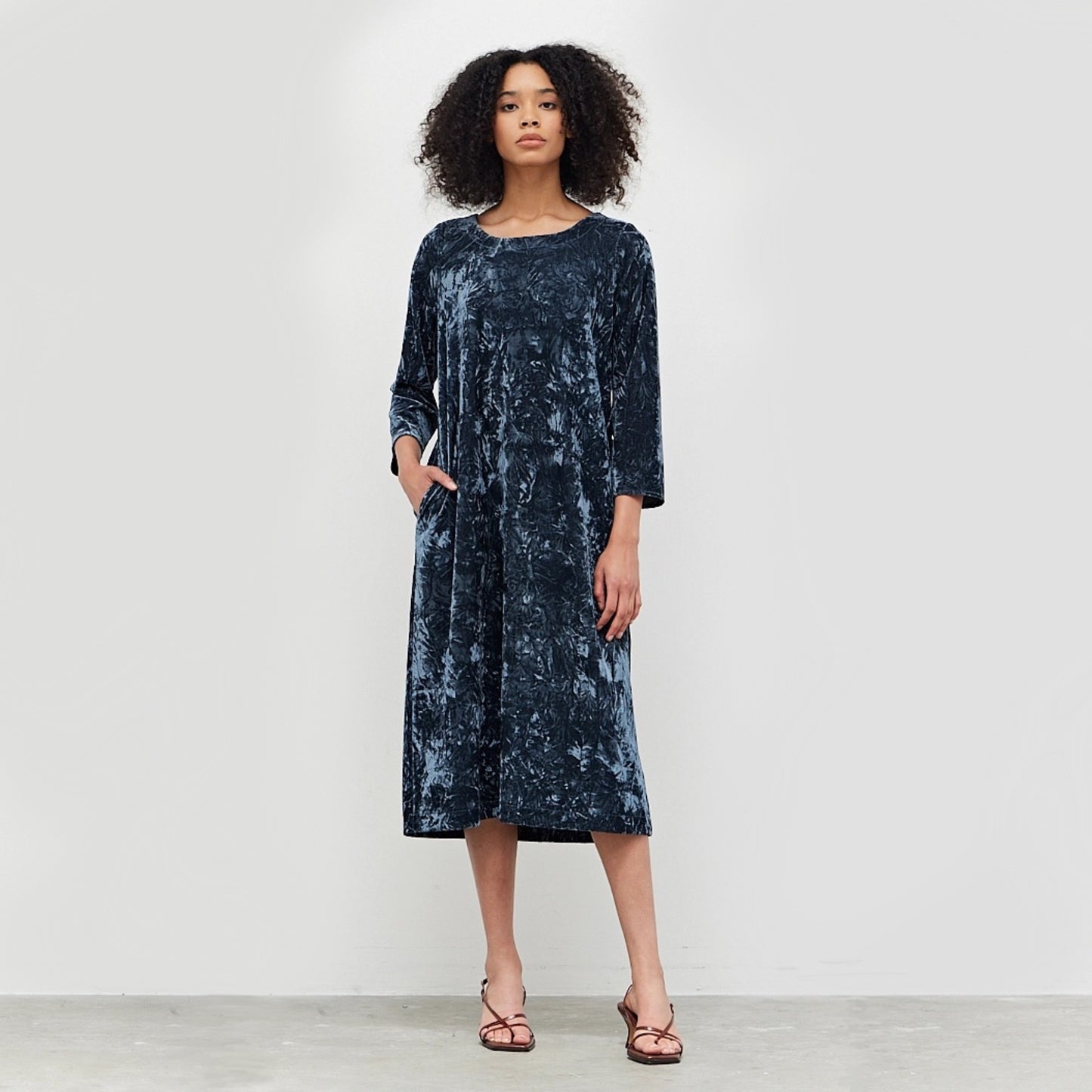 Velvet Round Neck Dress