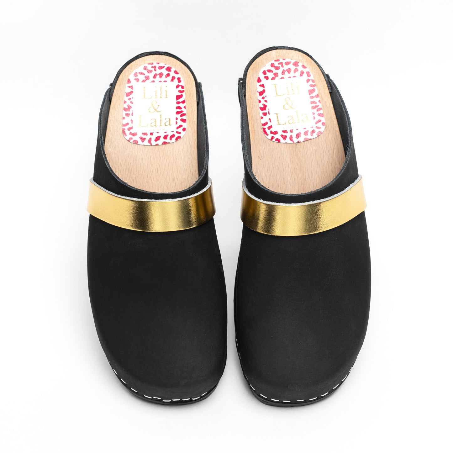 Uppsala Clogs Black & Gold