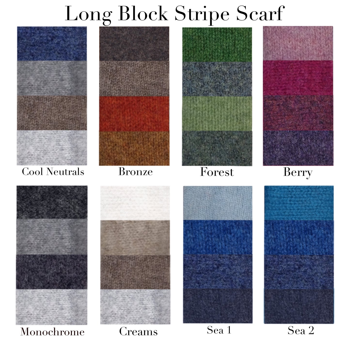 Long block Stripy Scarf