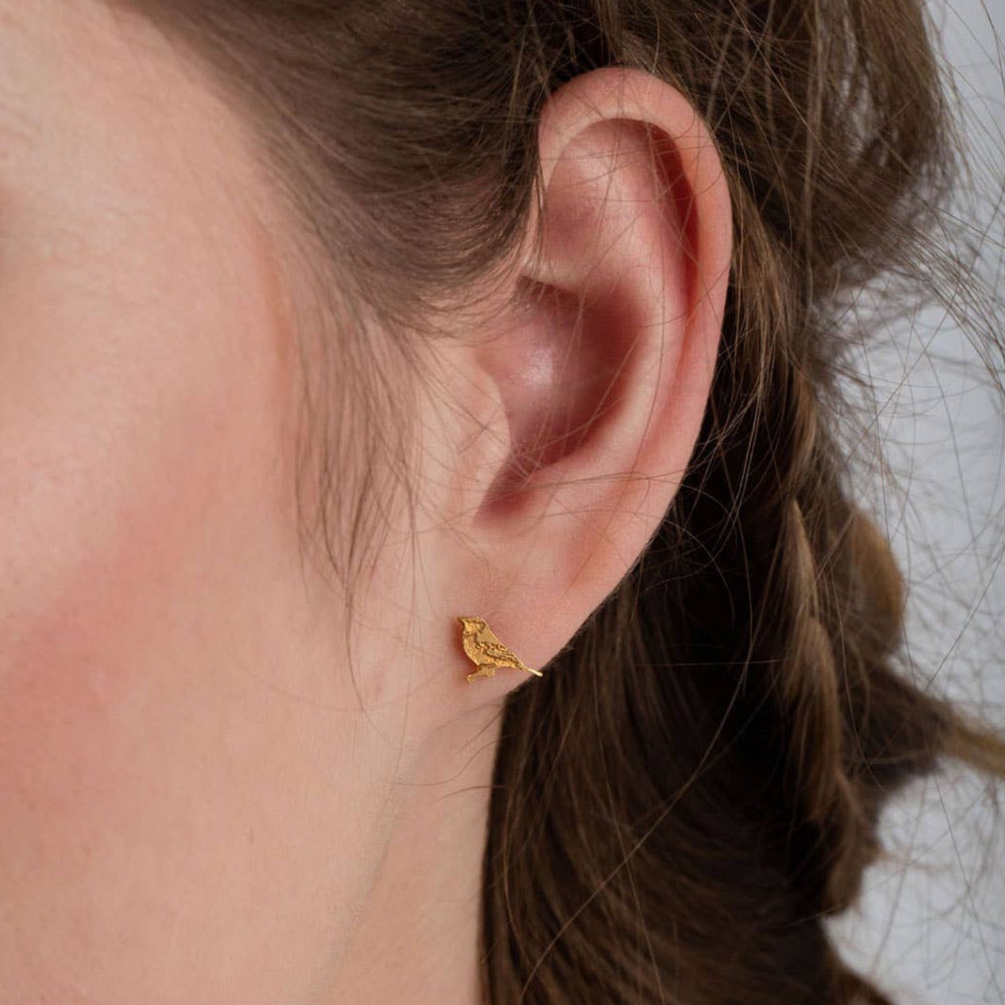 Tiny Bird Stud Earrings
