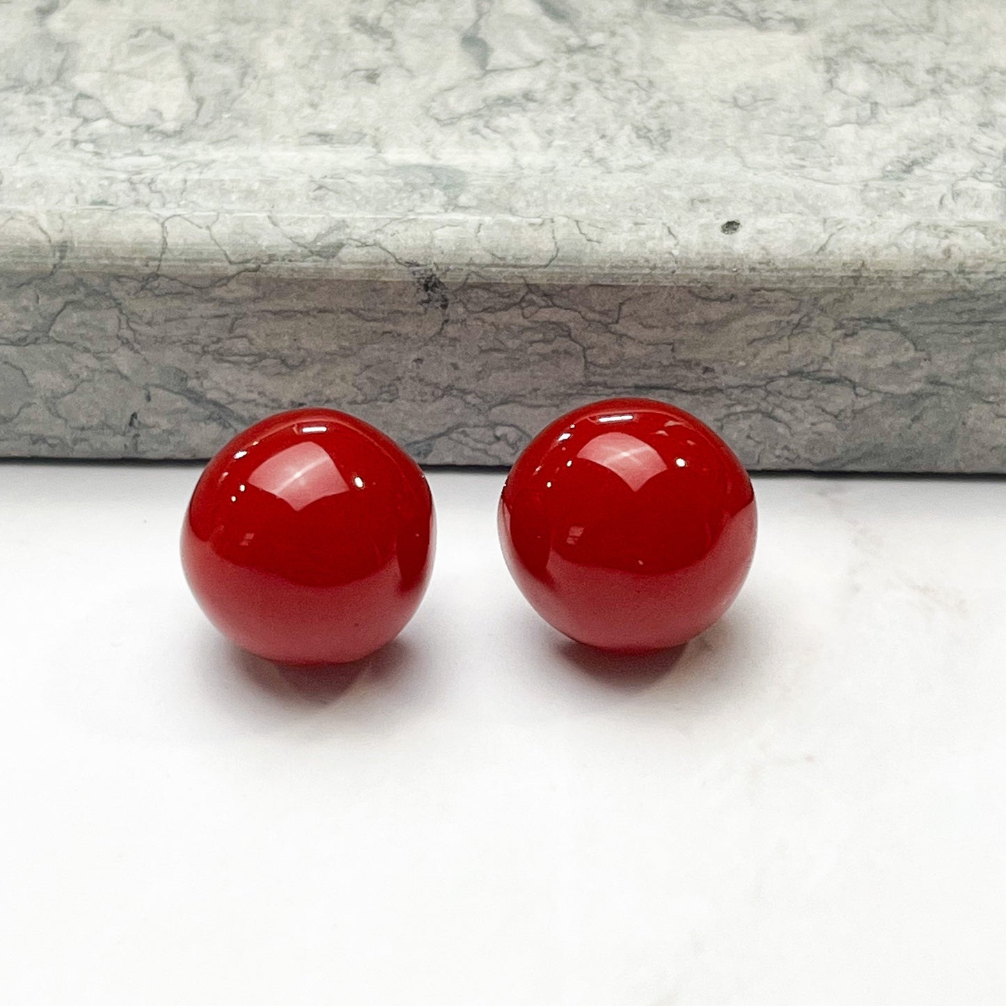 Ball Stud Resin Earrings