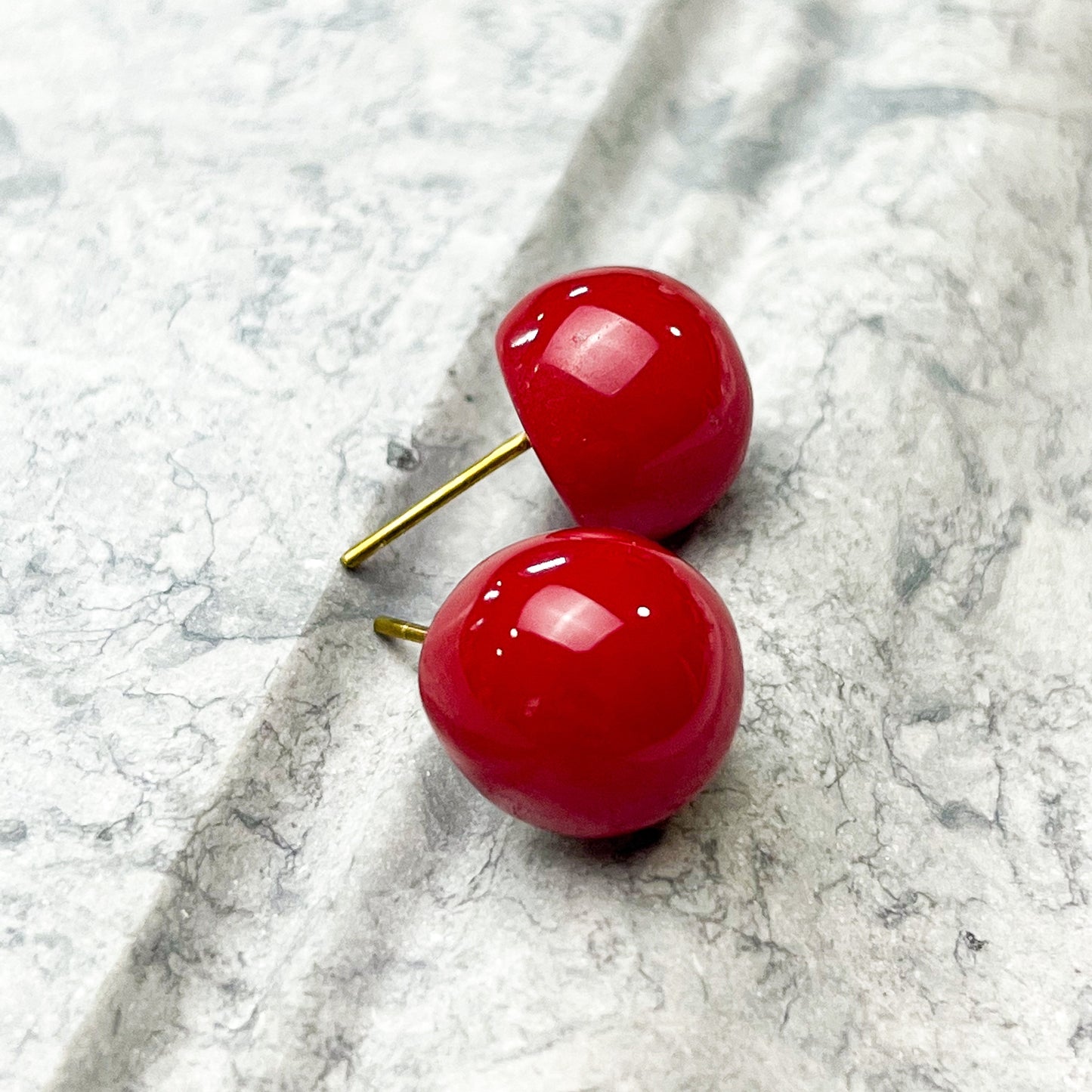Ball Stud Resin Earrings