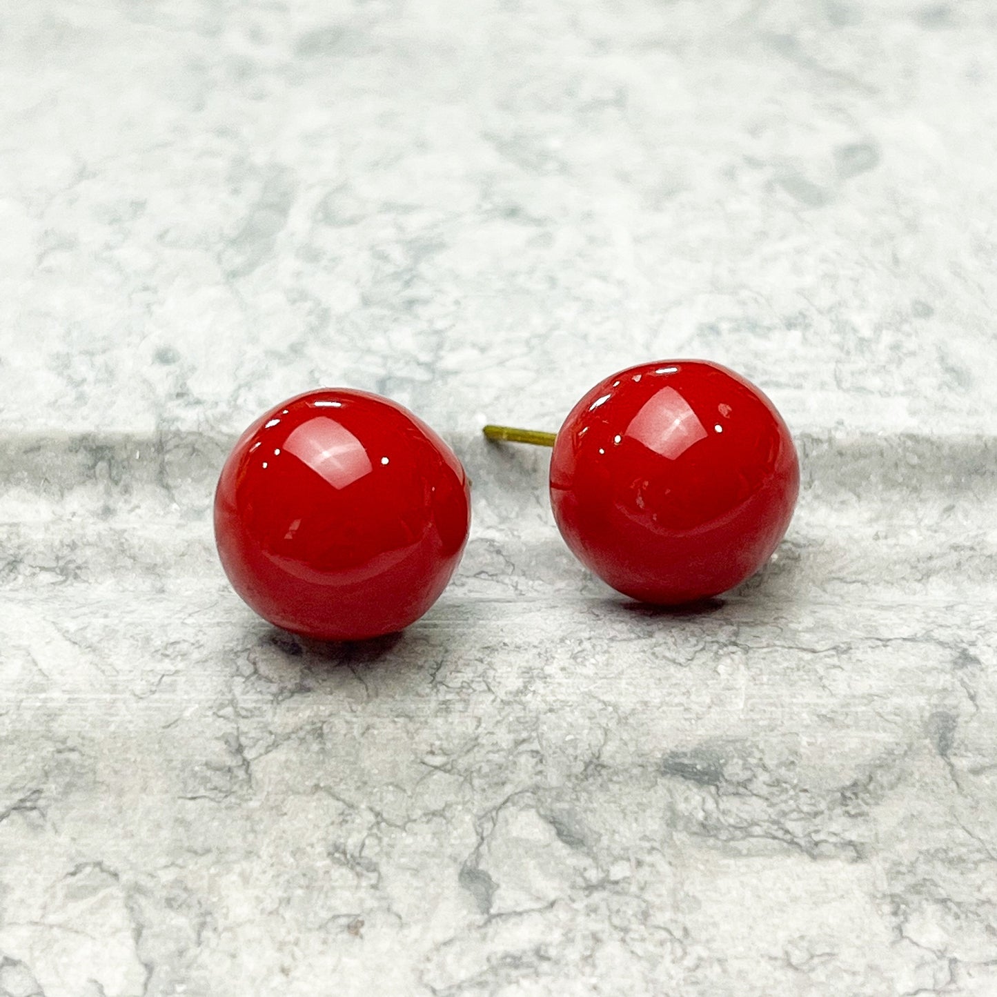 Ball Stud Resin Earrings
