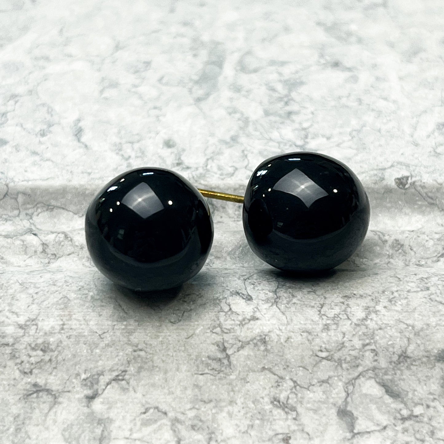 Ball Stud Resin Earrings