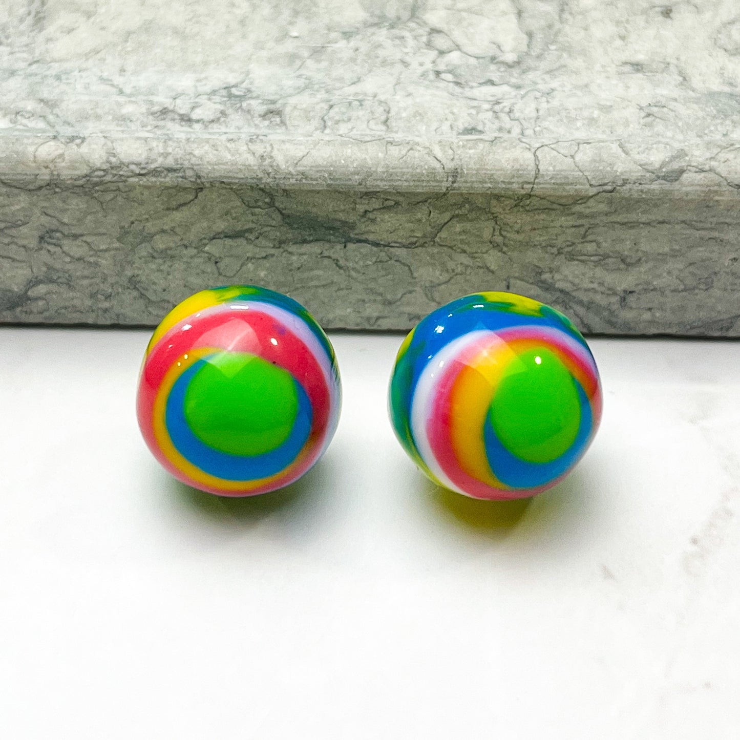 Ball Stud Resin Earrings
