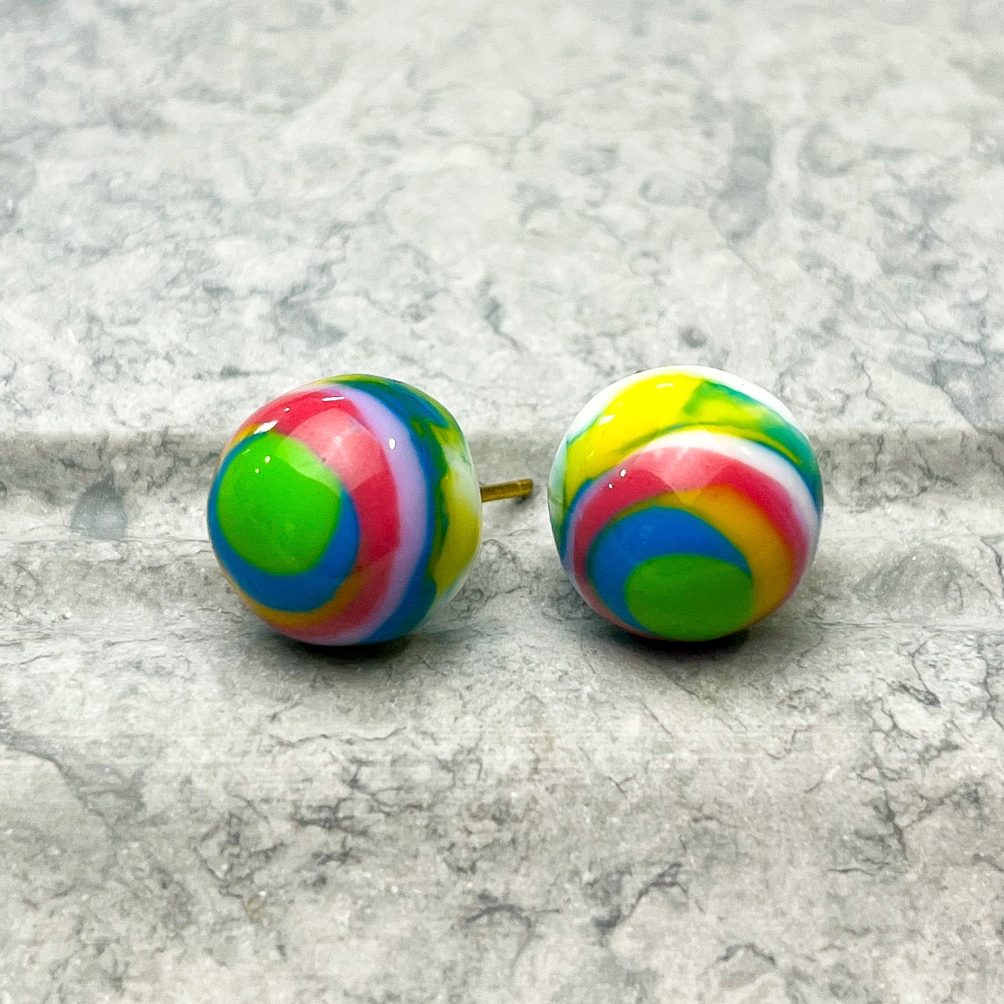 Ball Stud Resin Earrings
