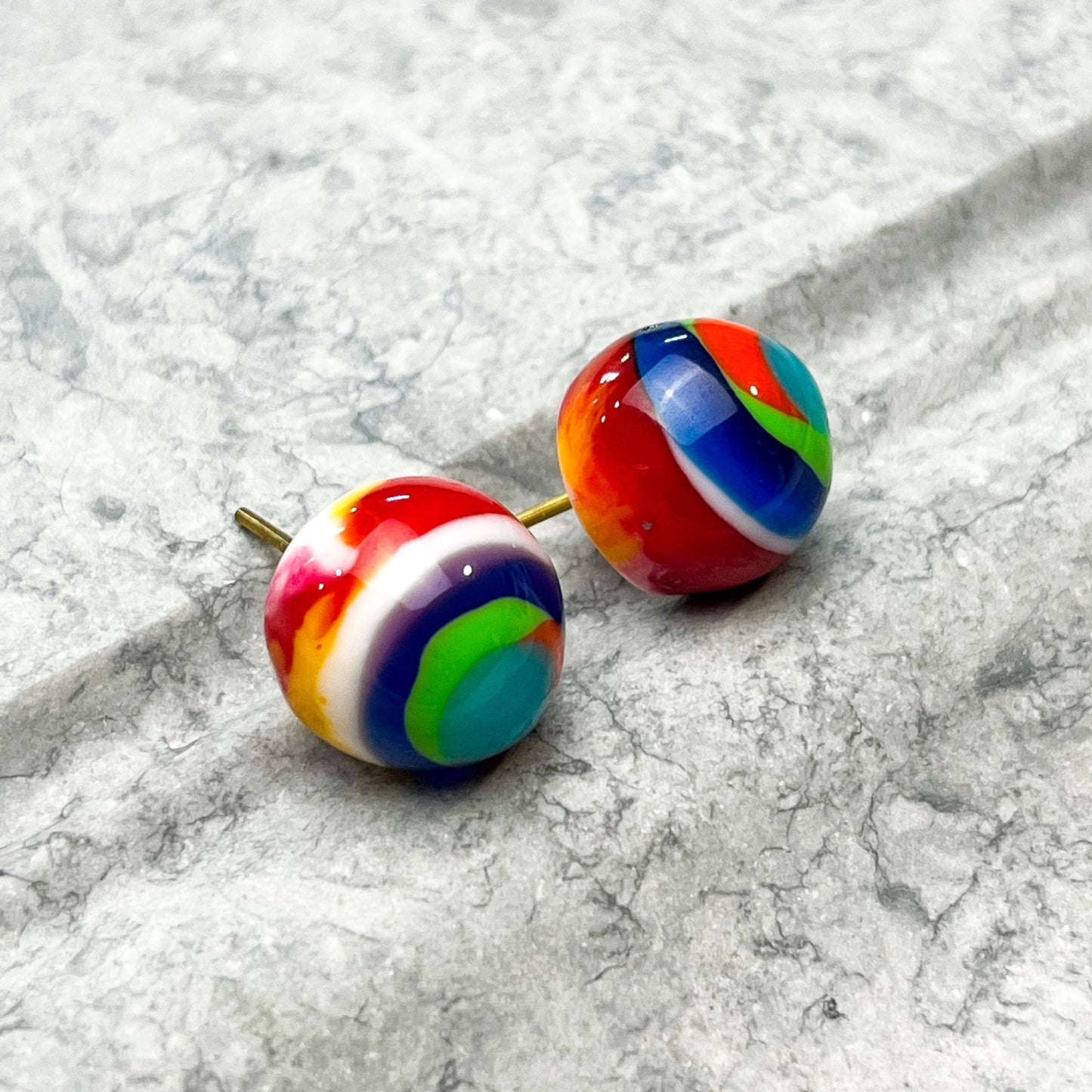 Ball Stud Resin Earrings
