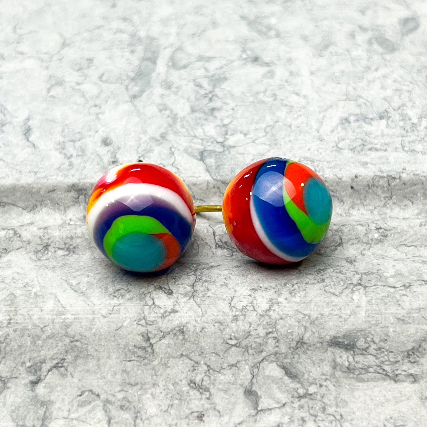 Ball Stud Resin Earrings