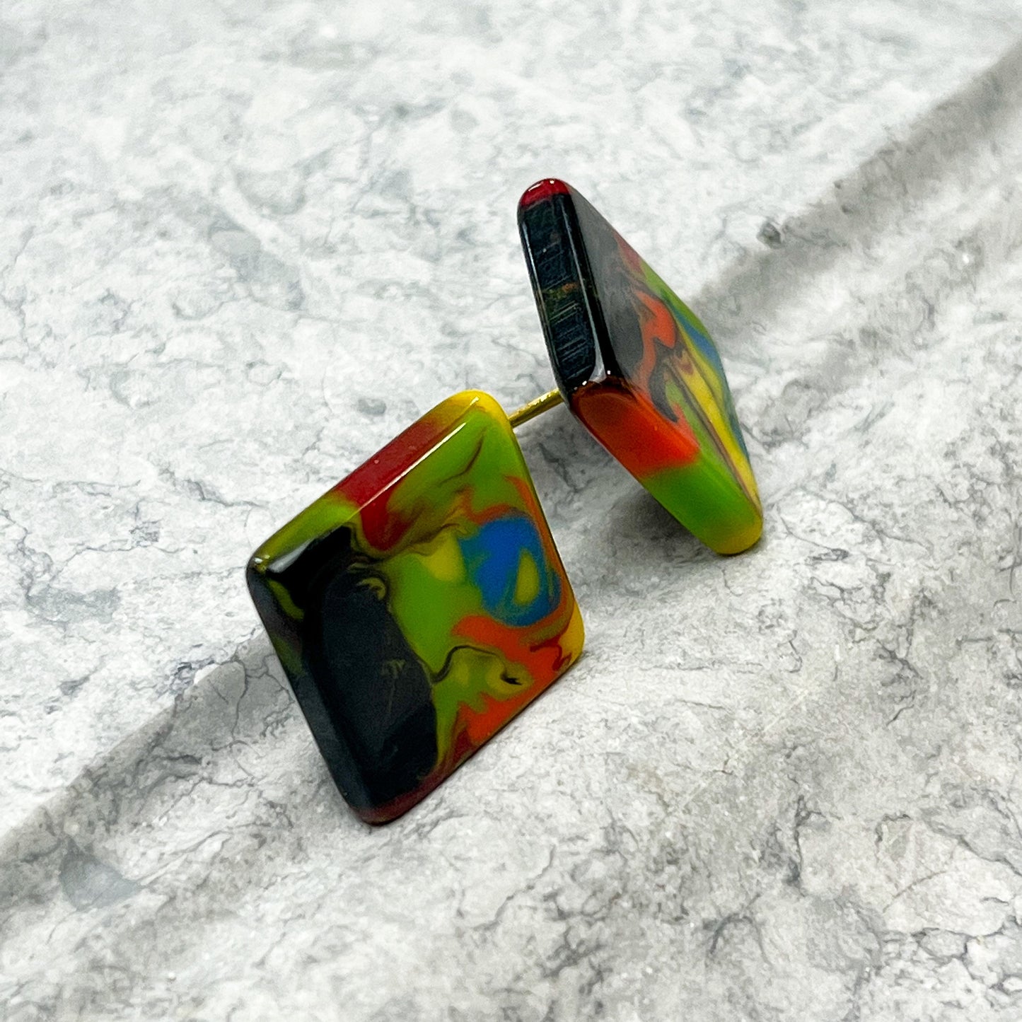 Small Square Liquorice Allsorts Studs