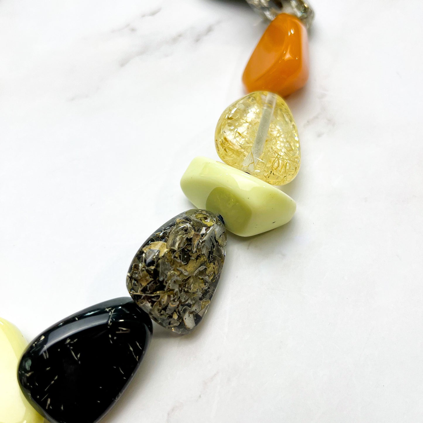 Flintstone Bone 'Diamonds' Necklace