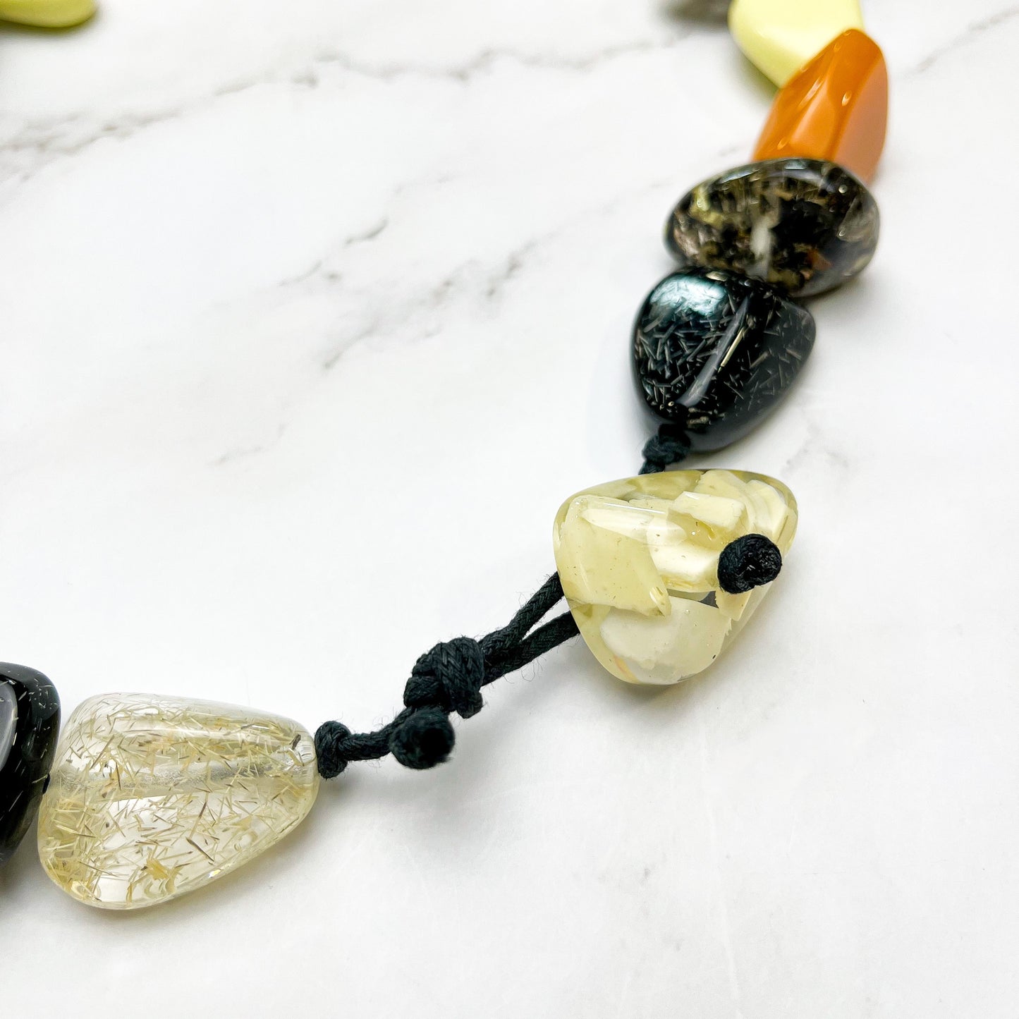 Flintstone Bone 'Diamonds' Necklace