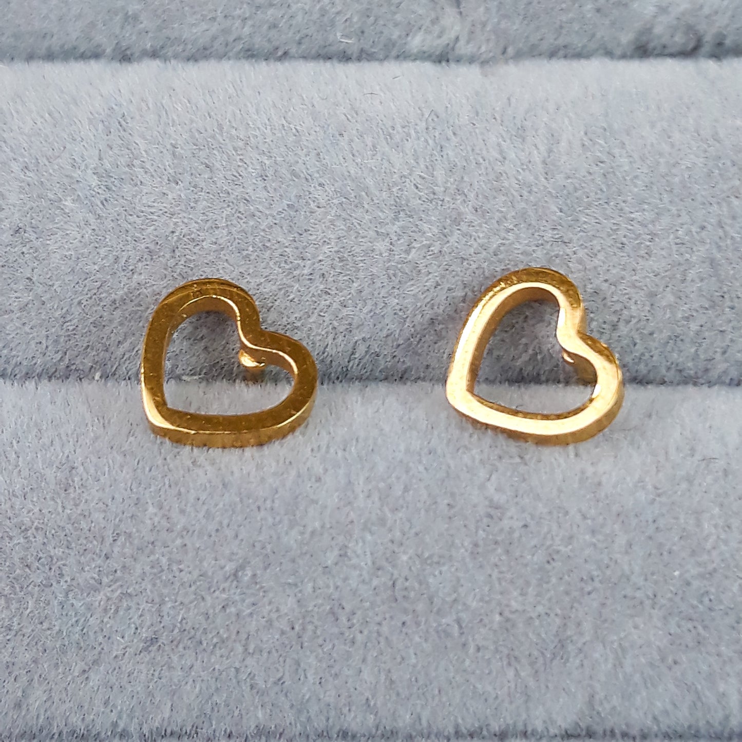 Tiny Open Heart Studs