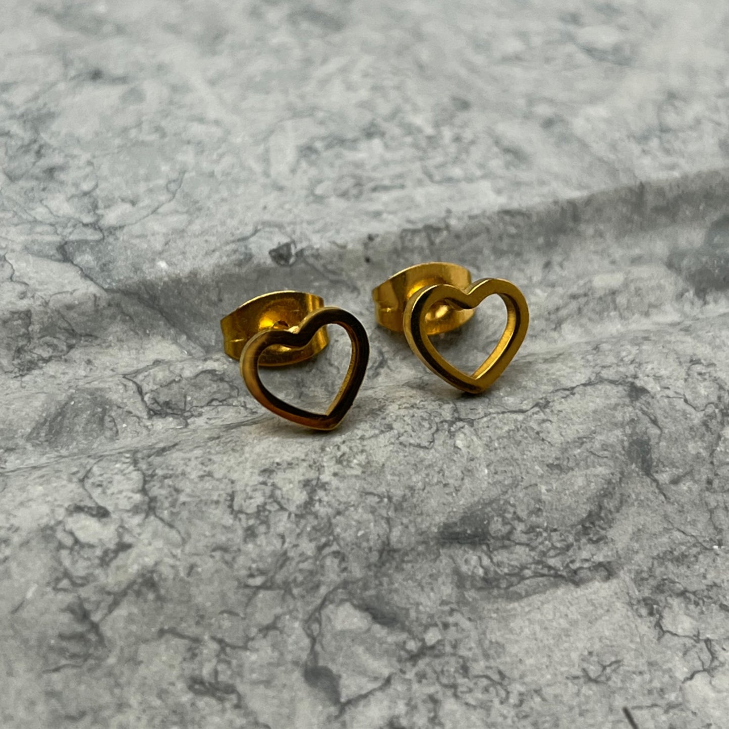 Tiny Open Heart Studs