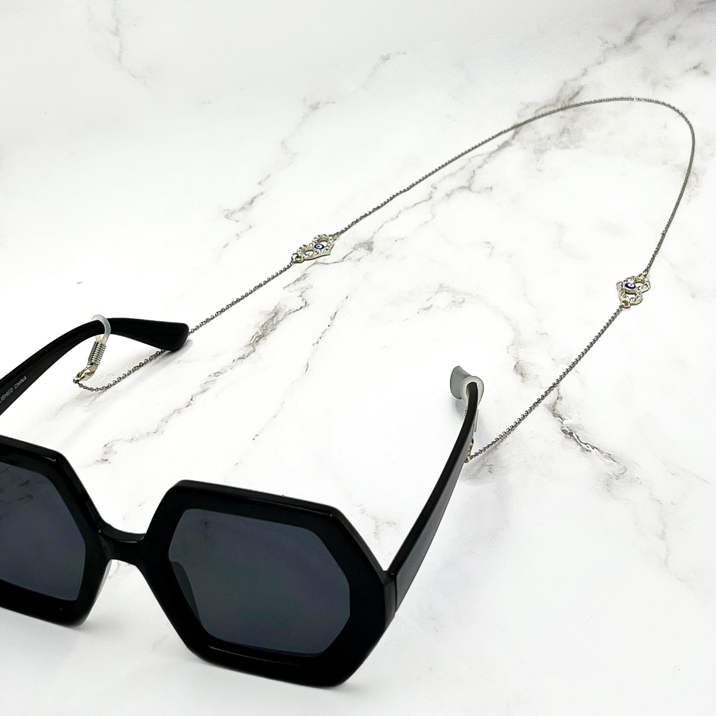 Heart and Evil-Eye Glasses Chain