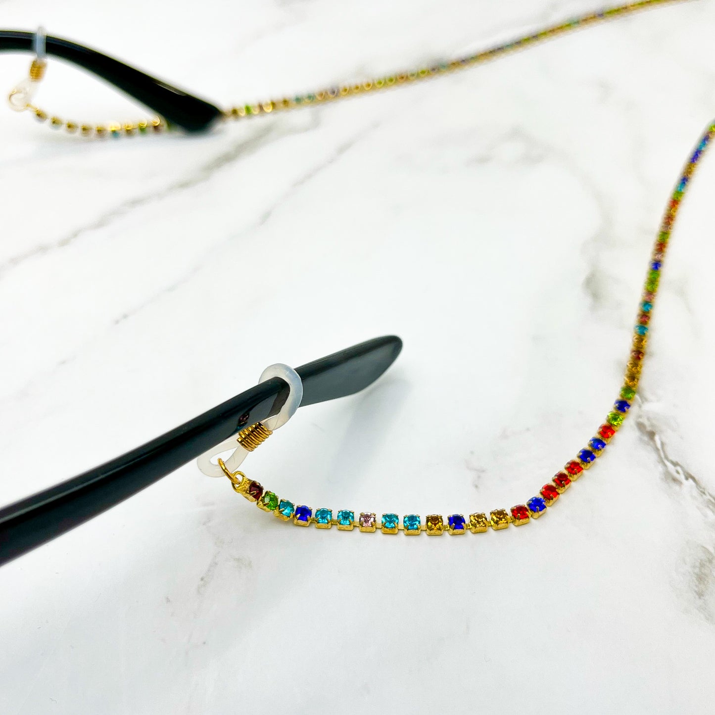 Rainbow Stone Glasses Chain