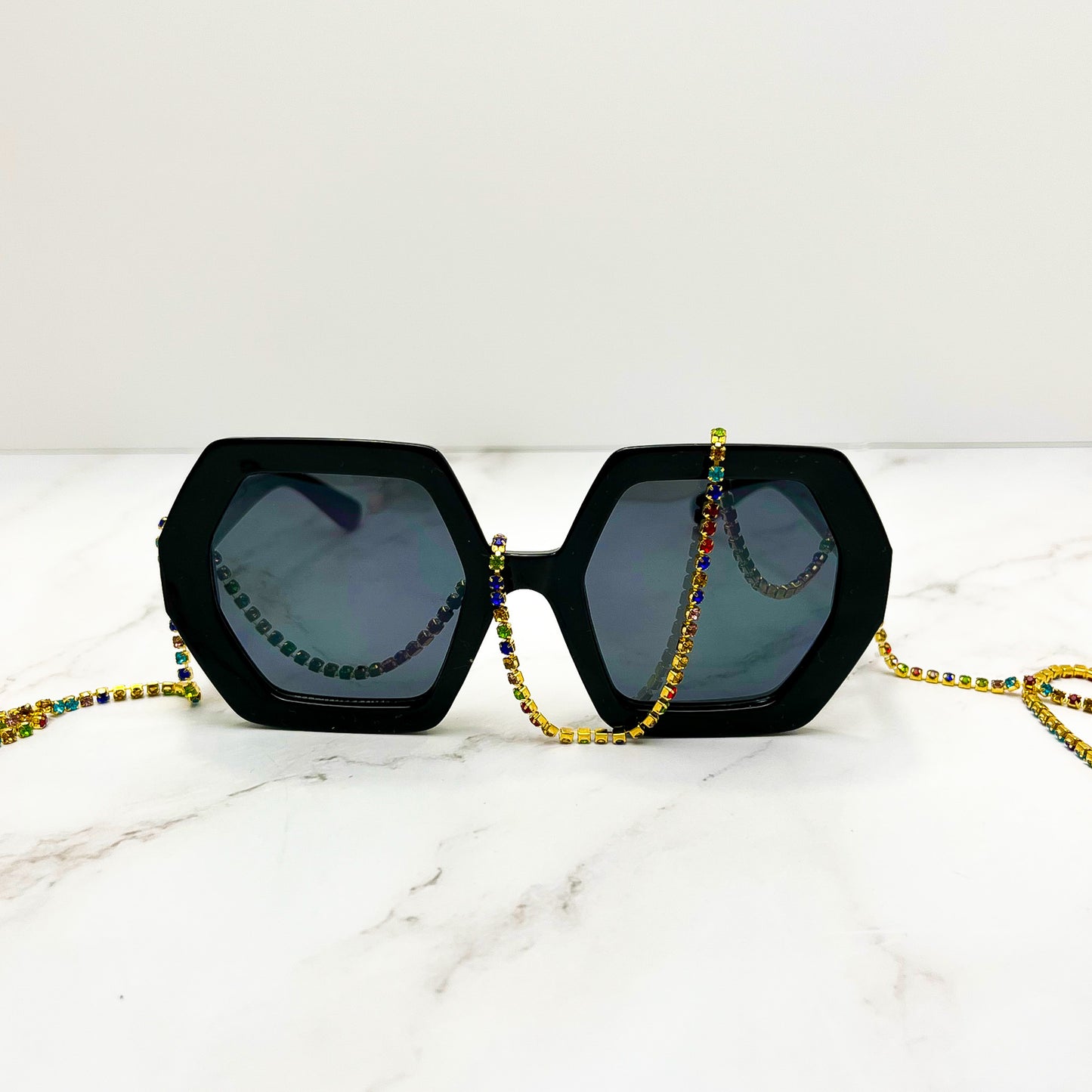 Rainbow Stone Glasses Chain