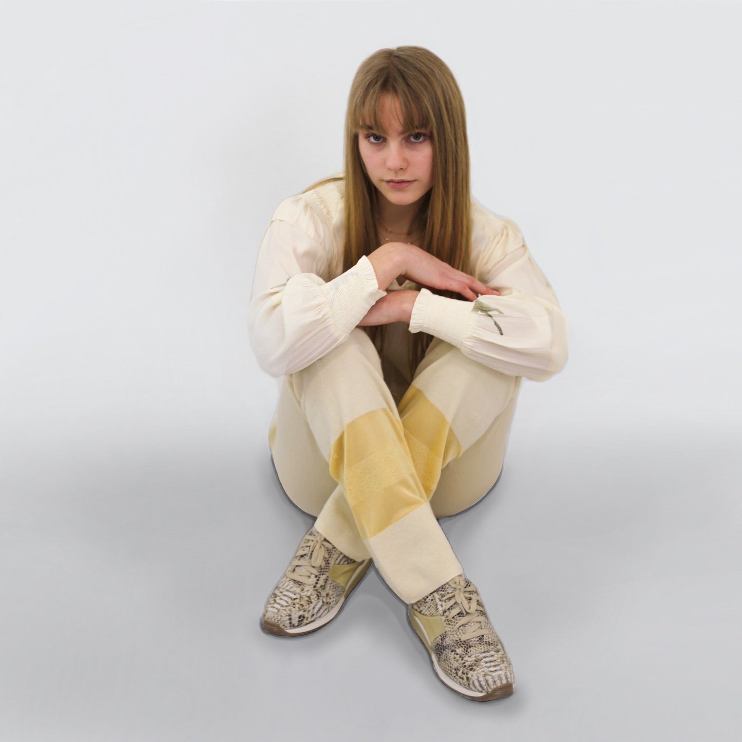 Fine Wool Trousers With Draw String & Lurex Detail