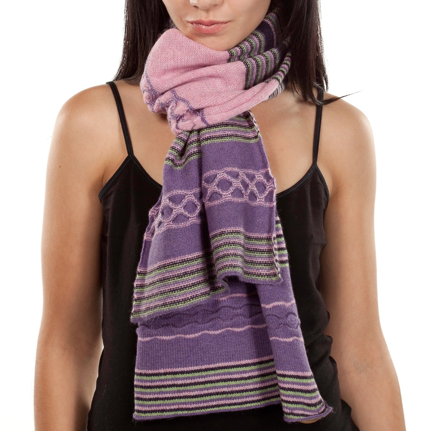 Tuck & Striped Scarf
