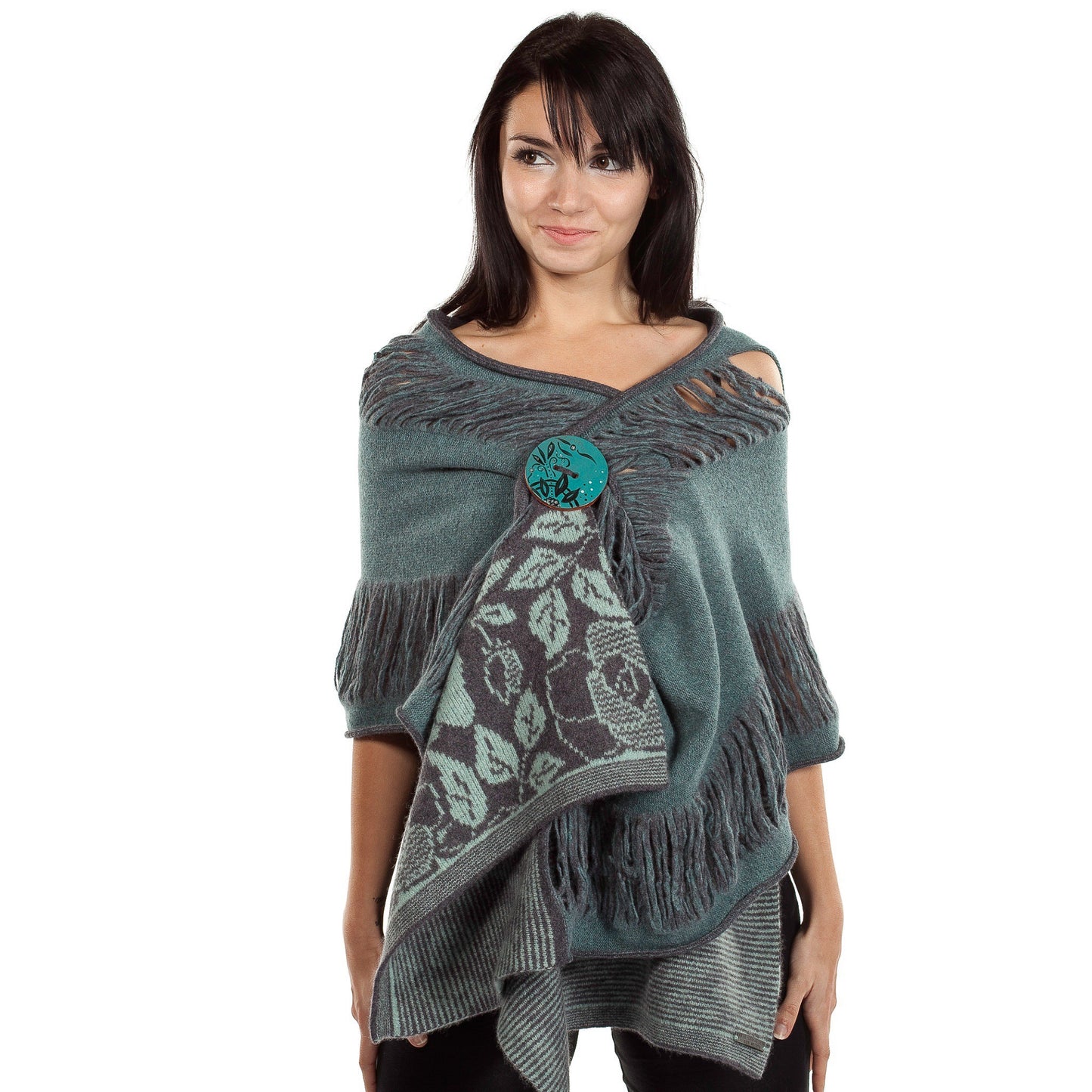 Jacquard Ladders Shawl (Flower)