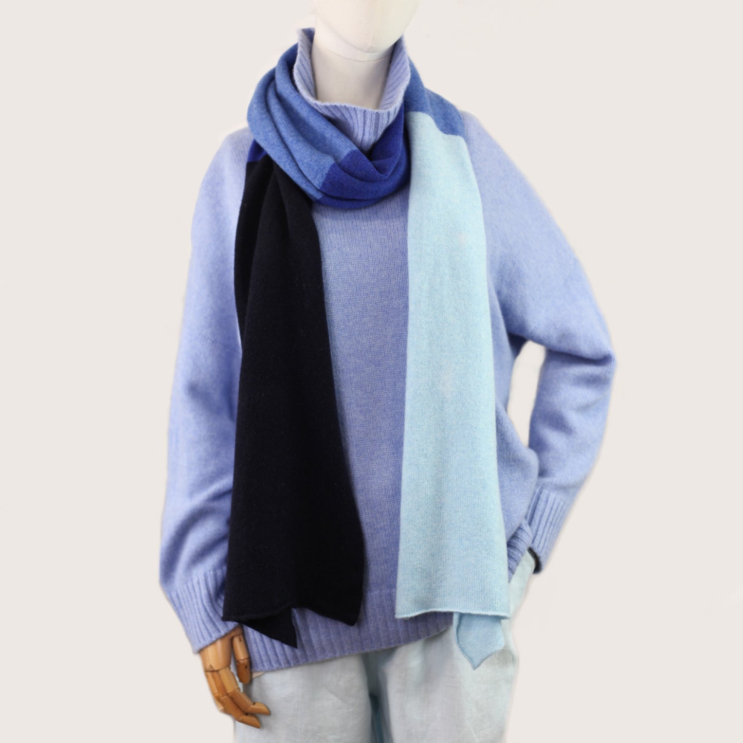 Long block Stripy Scarf