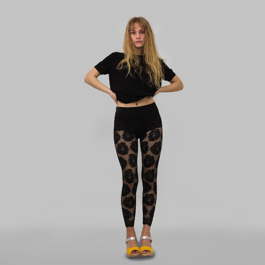 Lace Scallop Edge Leggings