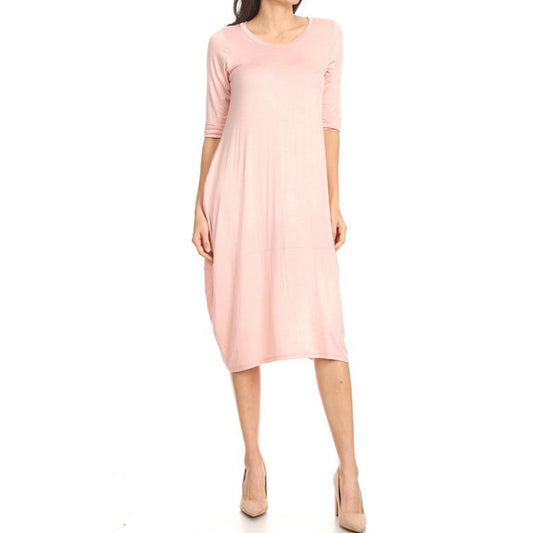 Blush Rayon Bubble Dress