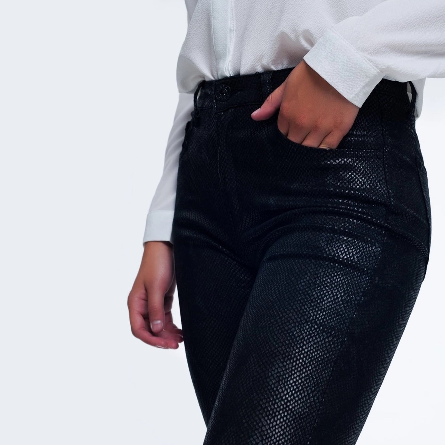 Snake Print Skinny Jeans