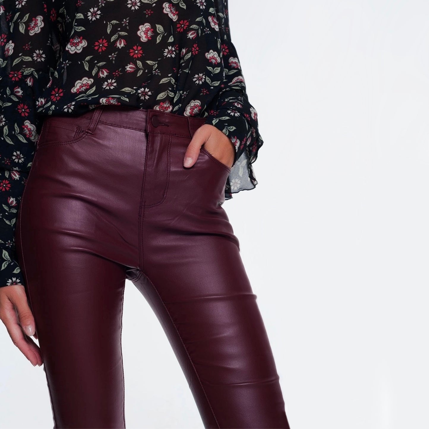 Faux Leather Stretch Pants
