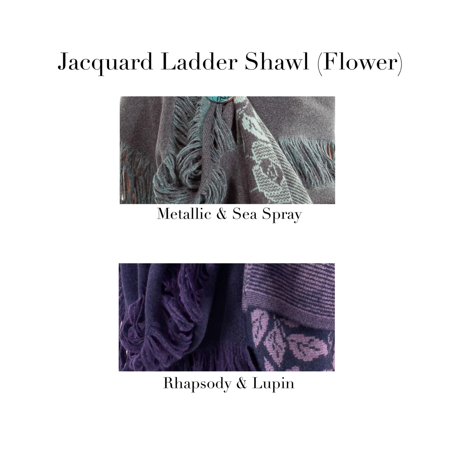 Jacquard Ladders Shawl (Flower)