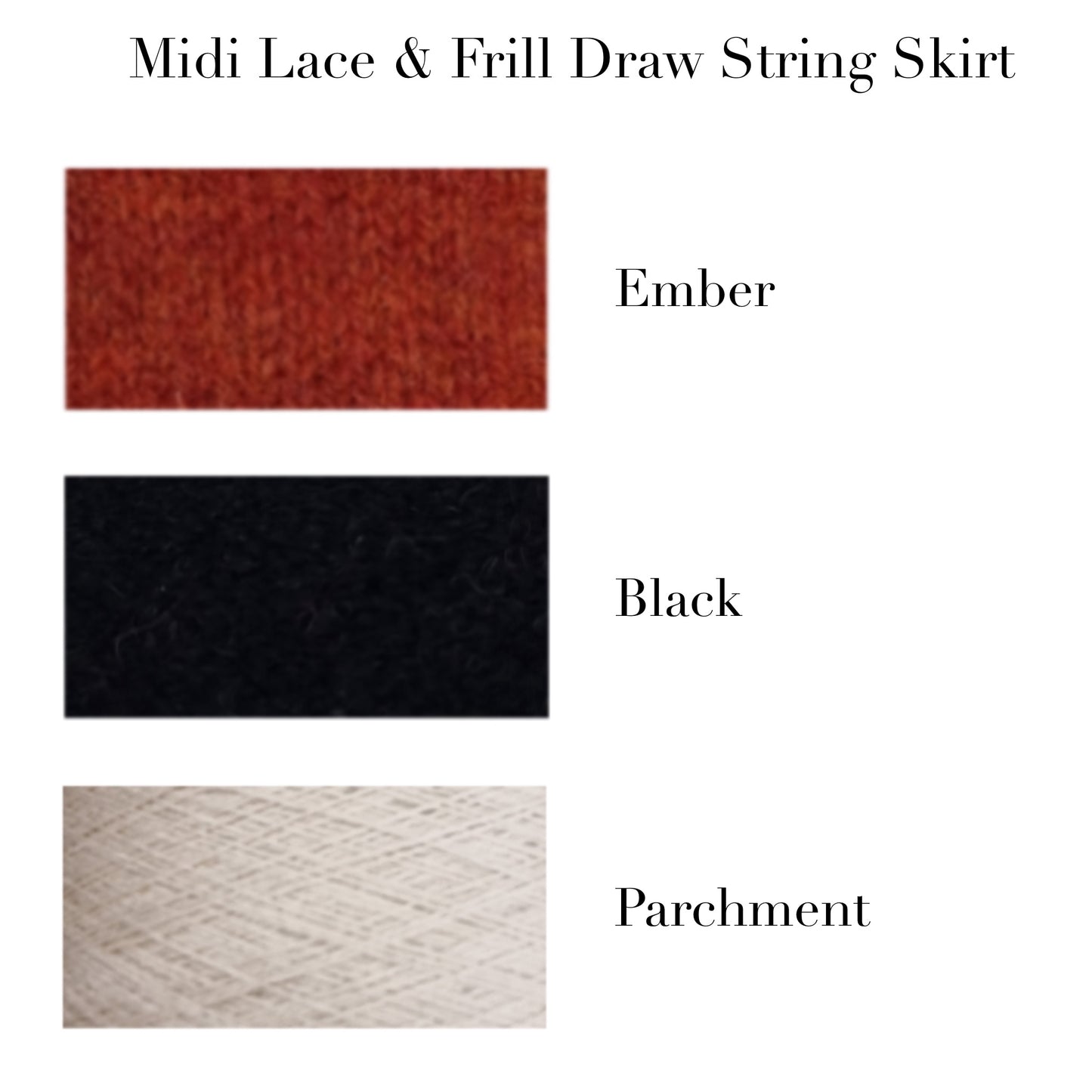 Midi Lace & Frill Draw String Skirt