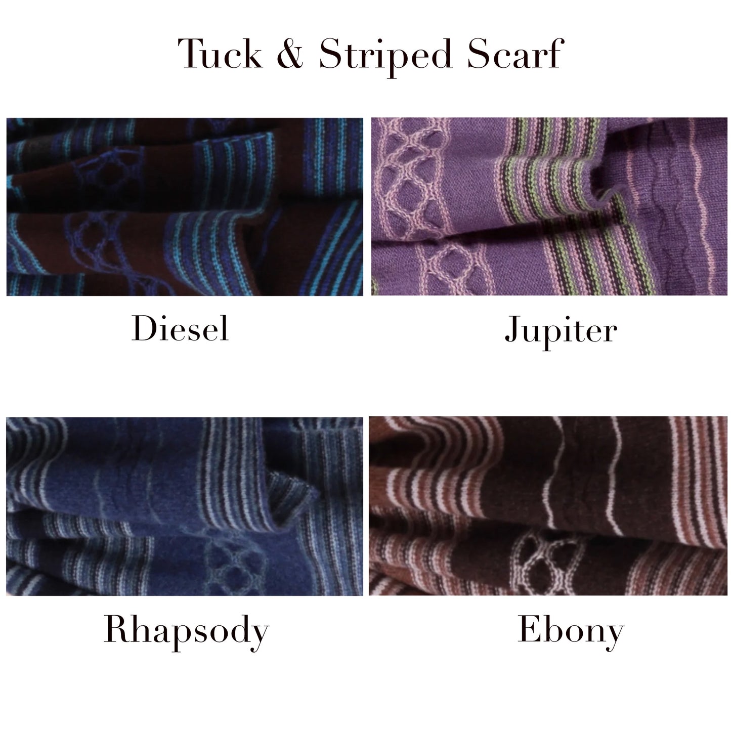 Tuck & Striped Scarf