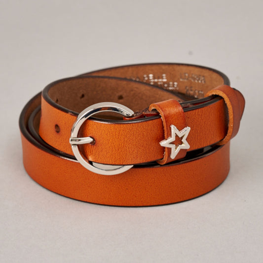 Single Star Leather Belt
