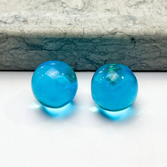 Transparent Ball Stud Resin Earrings