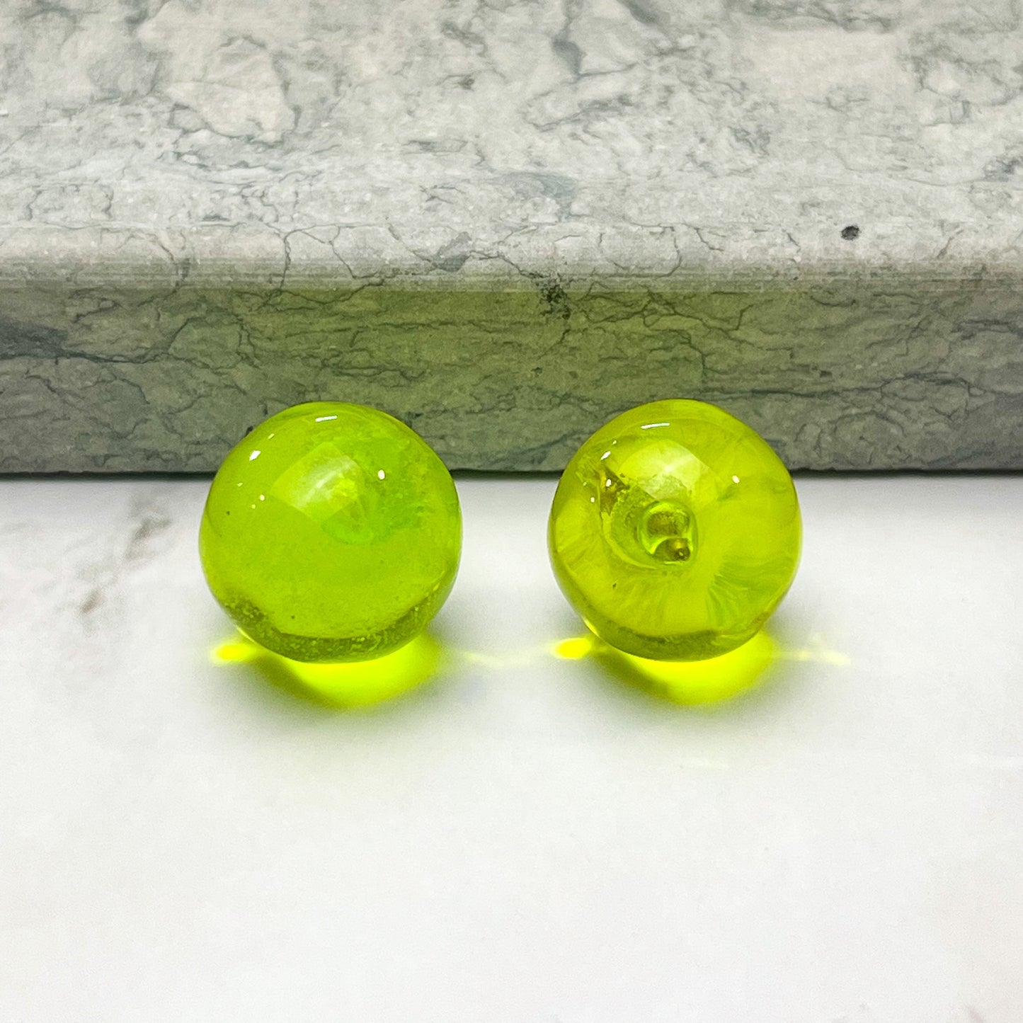 Transparent Ball Stud Resin Earrings