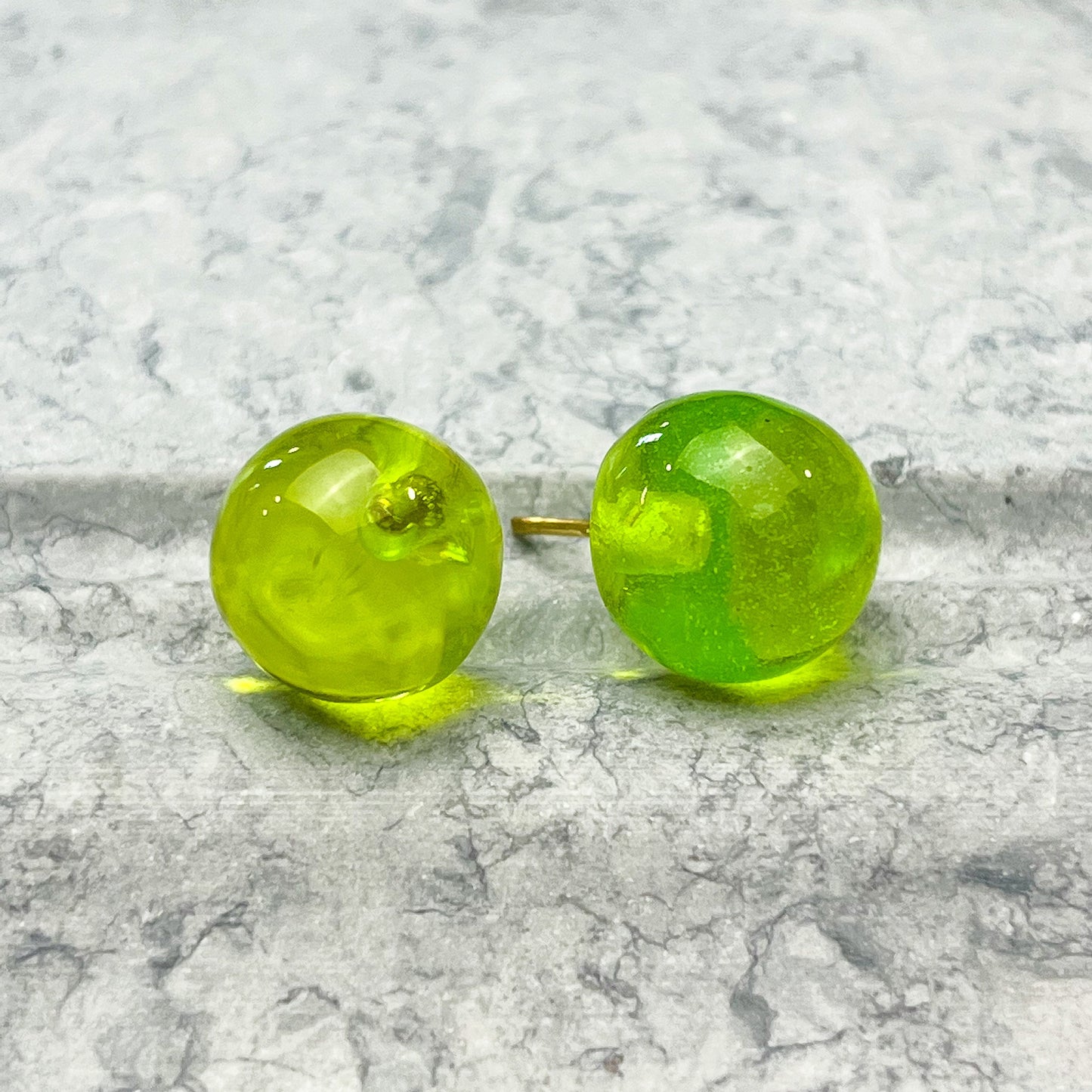 Transparent Ball Stud Resin Earrings