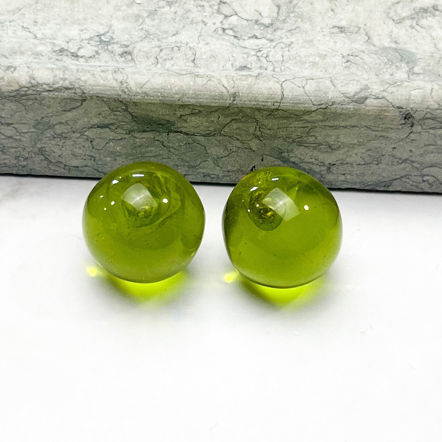 Transparent Ball Stud Resin Earrings