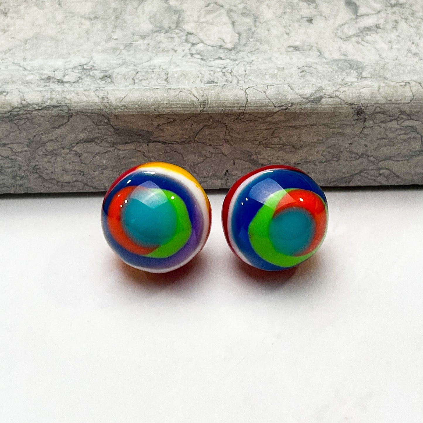 Ball Stud Resin Earrings