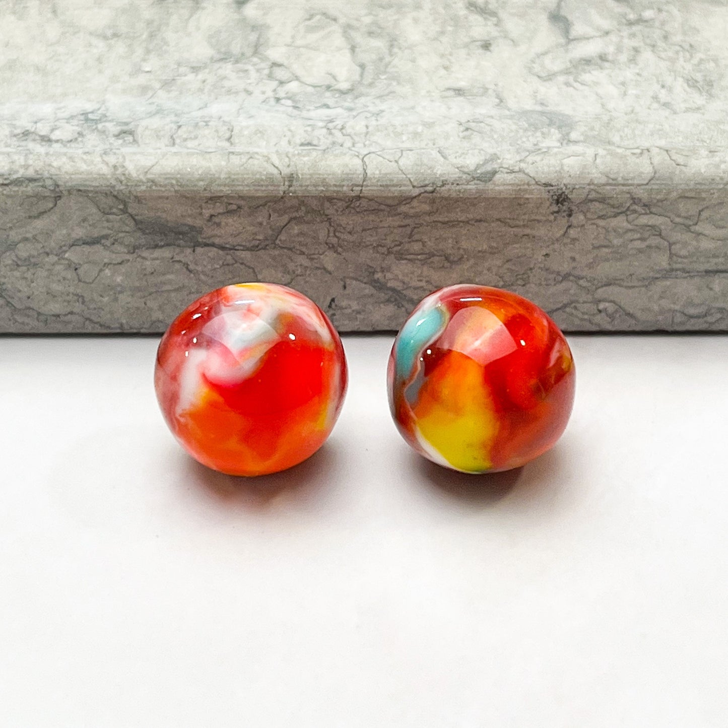 Ball Stud Resin Earrings