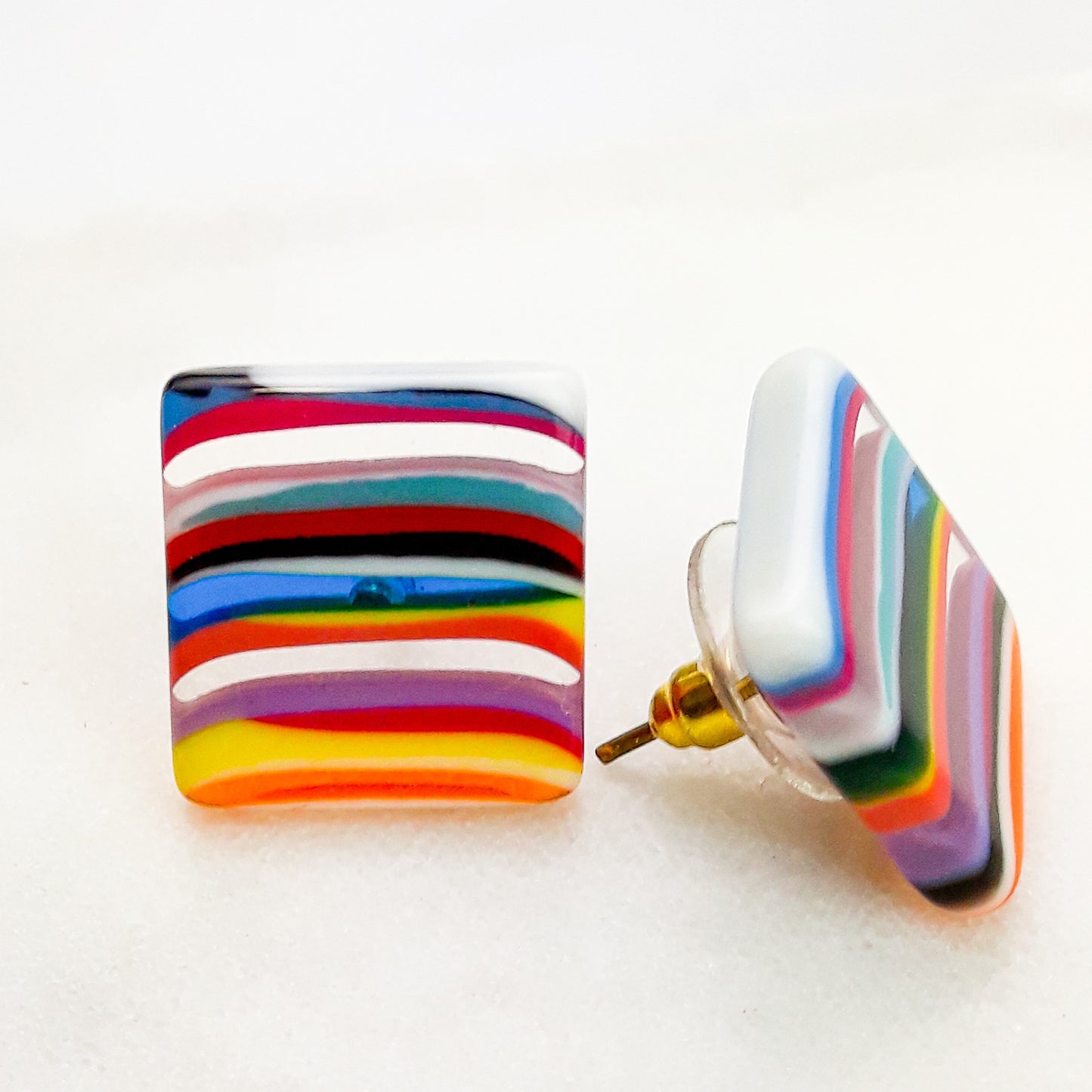 Small Square Liquorice Allsorts Studs