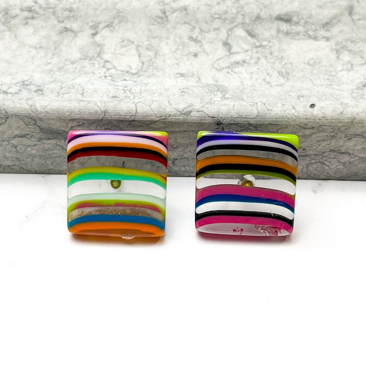 Small Square Liquorice Allsorts Studs