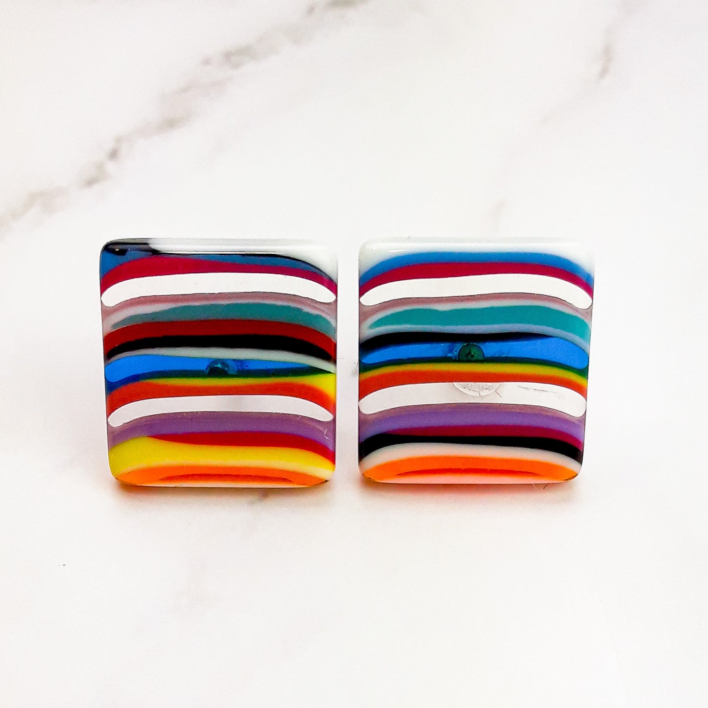 Small Square Liquorice Allsorts Studs