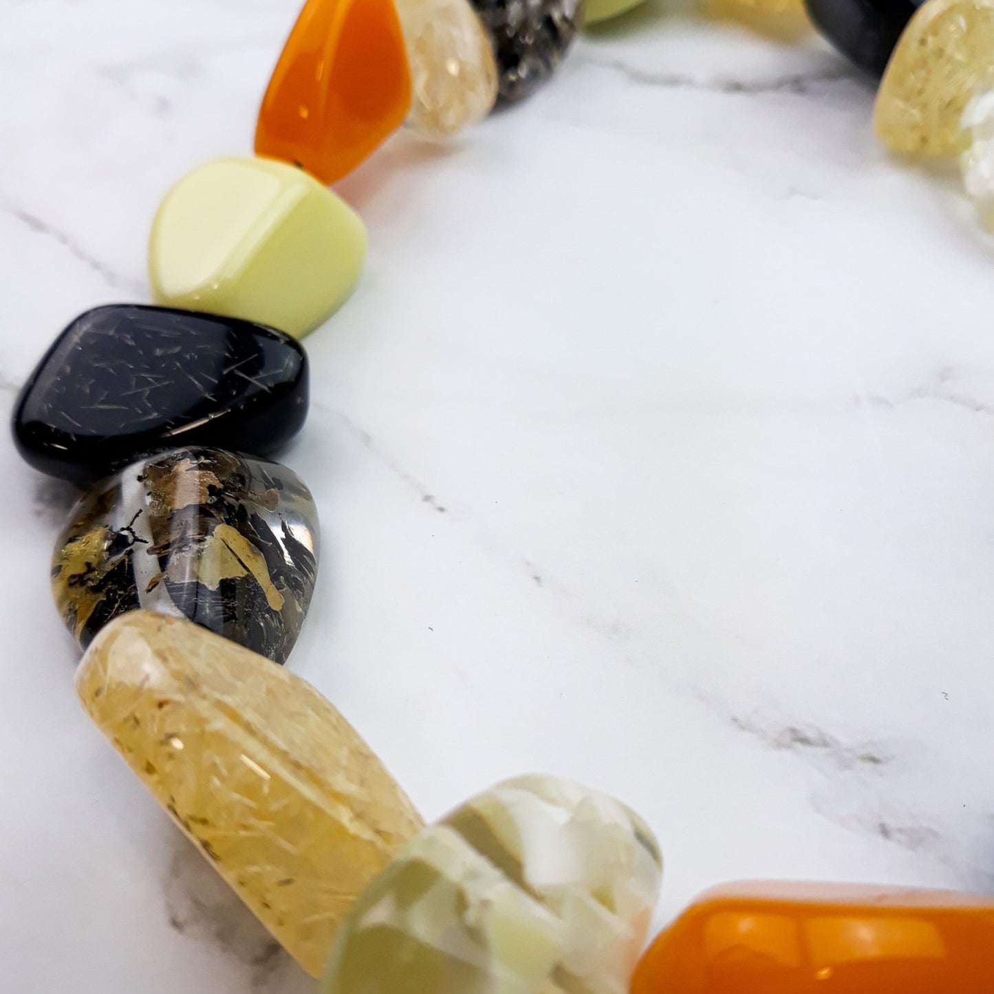 Flintstone Bone 'Diamonds' Necklace