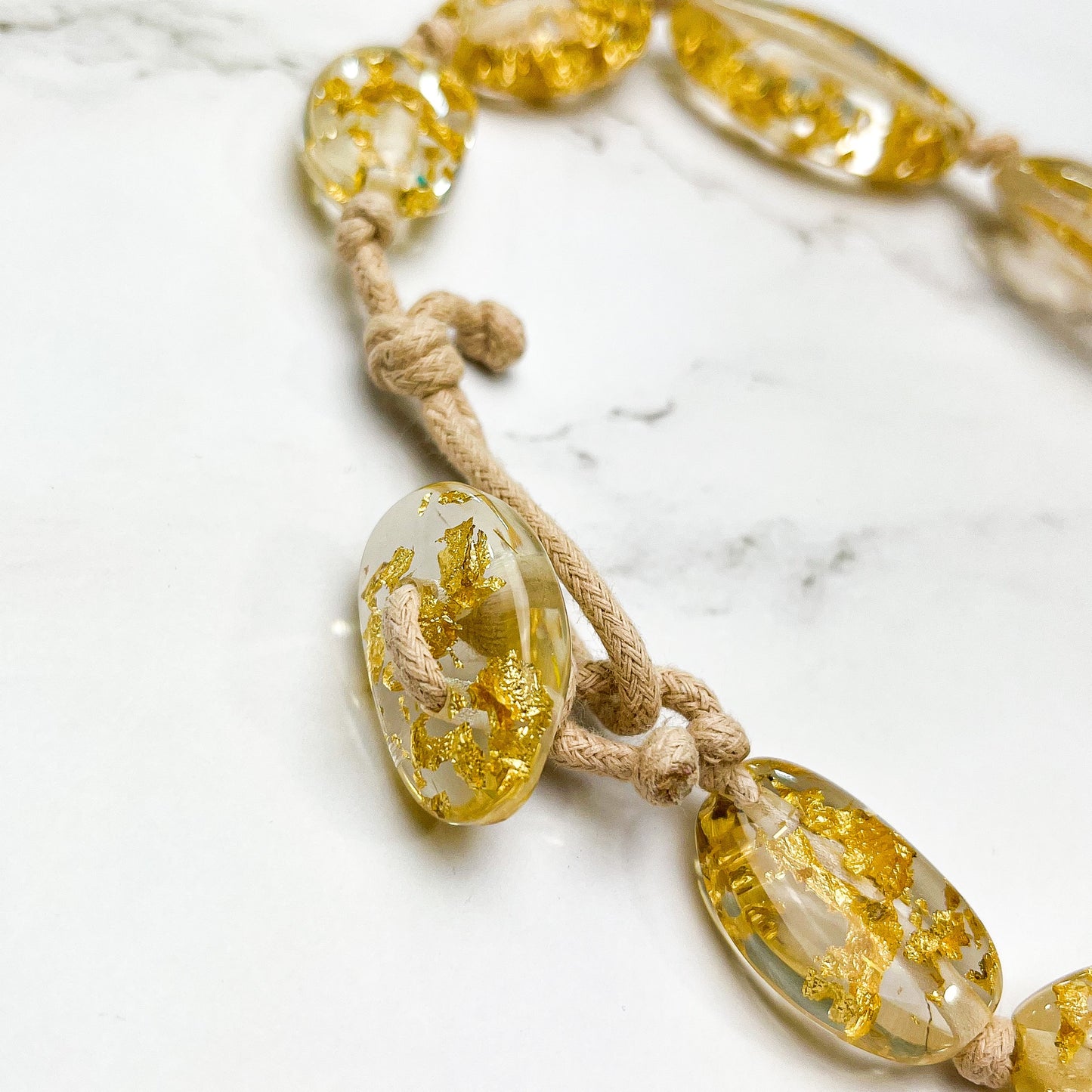 Short Flat Riverstones Necklace