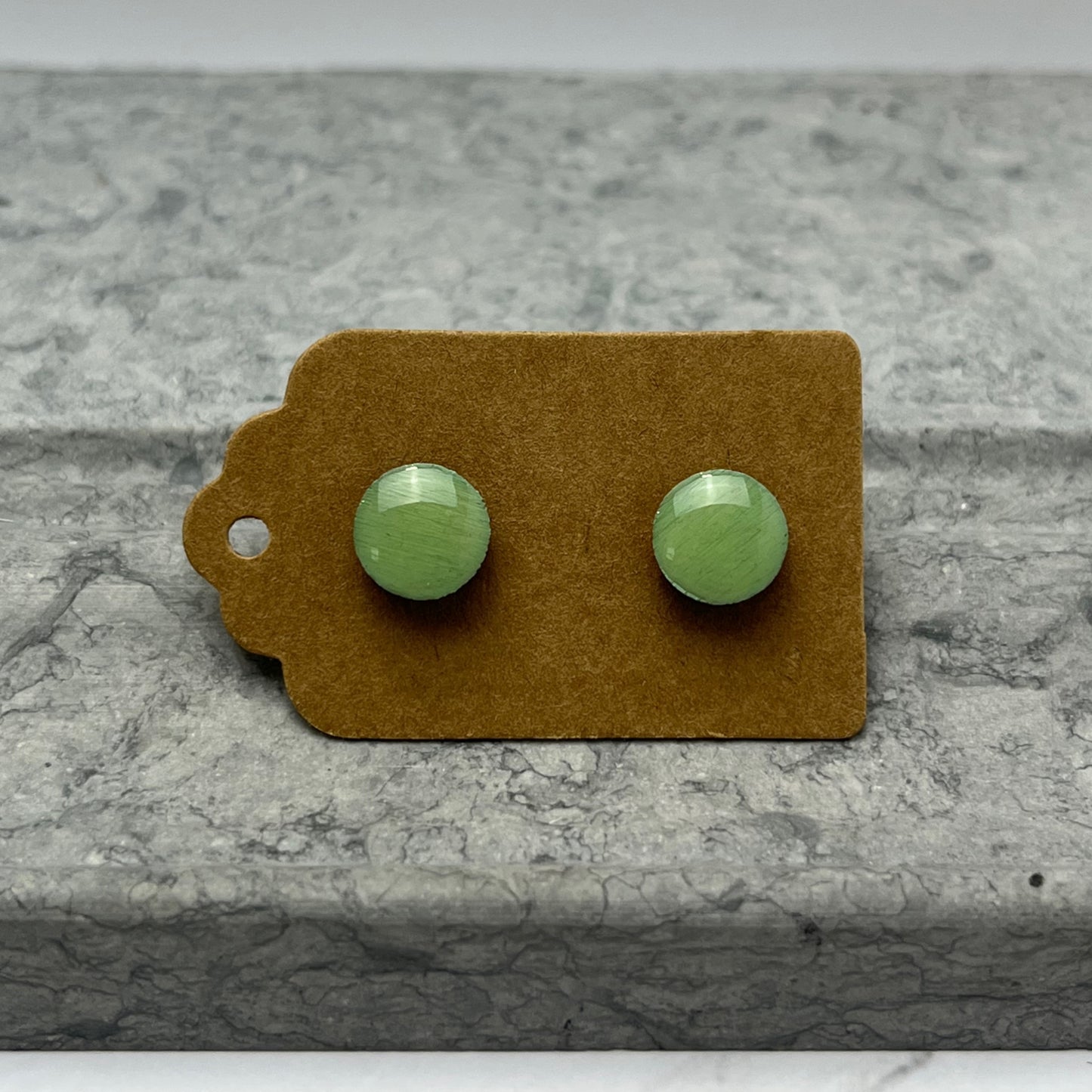 Mint Green Stud Earrings