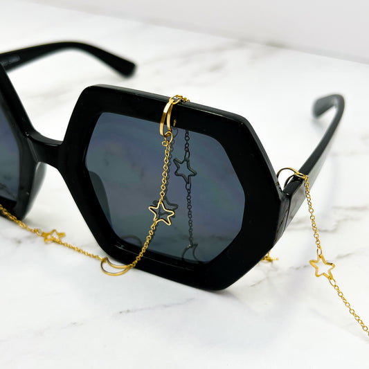 Star And Moon Glasses Chain