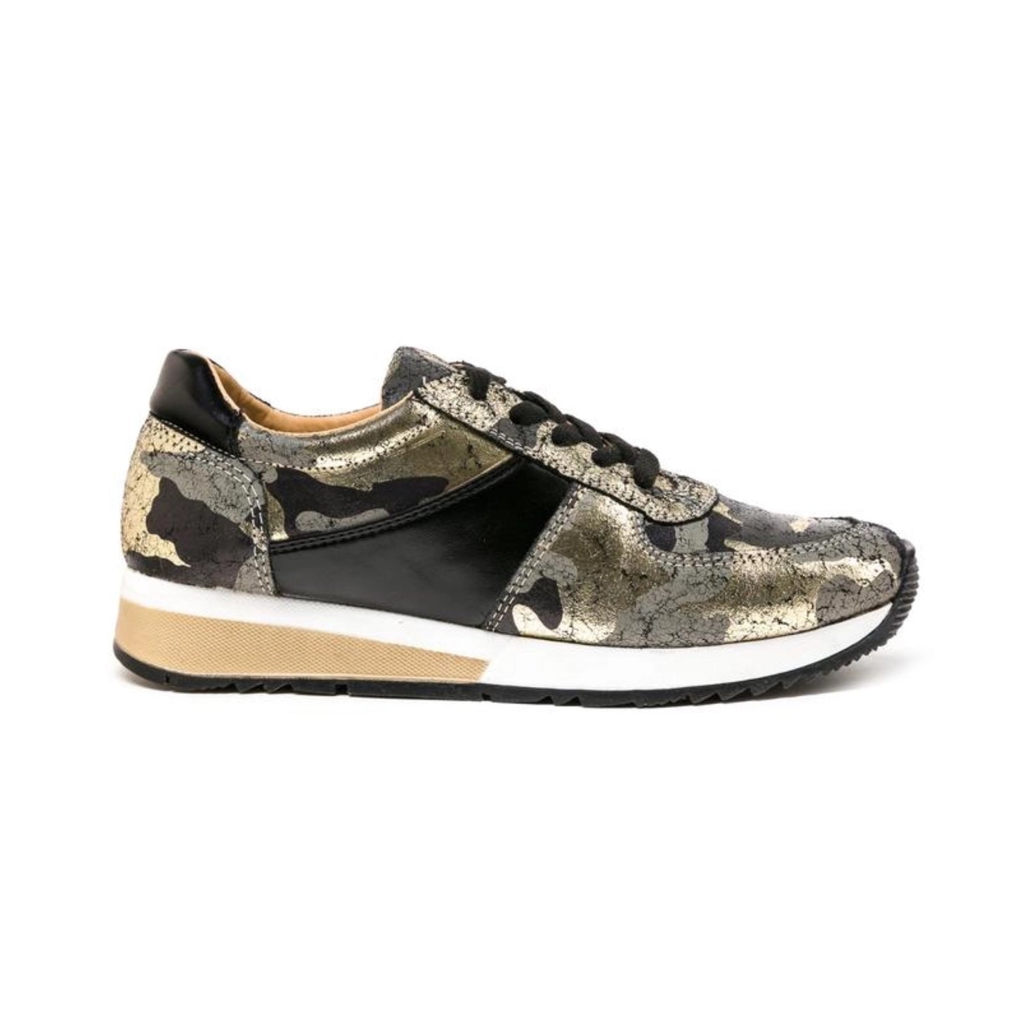 Black & Gold Camouflage Sneakers