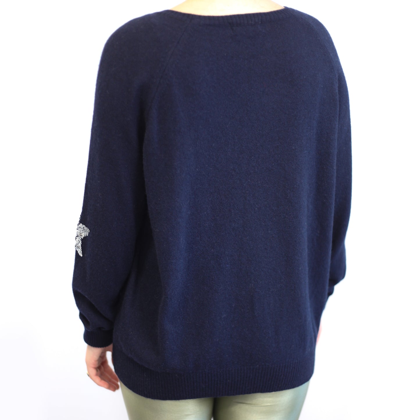 Cashmere & Wool Mix Sweater Star on elbow